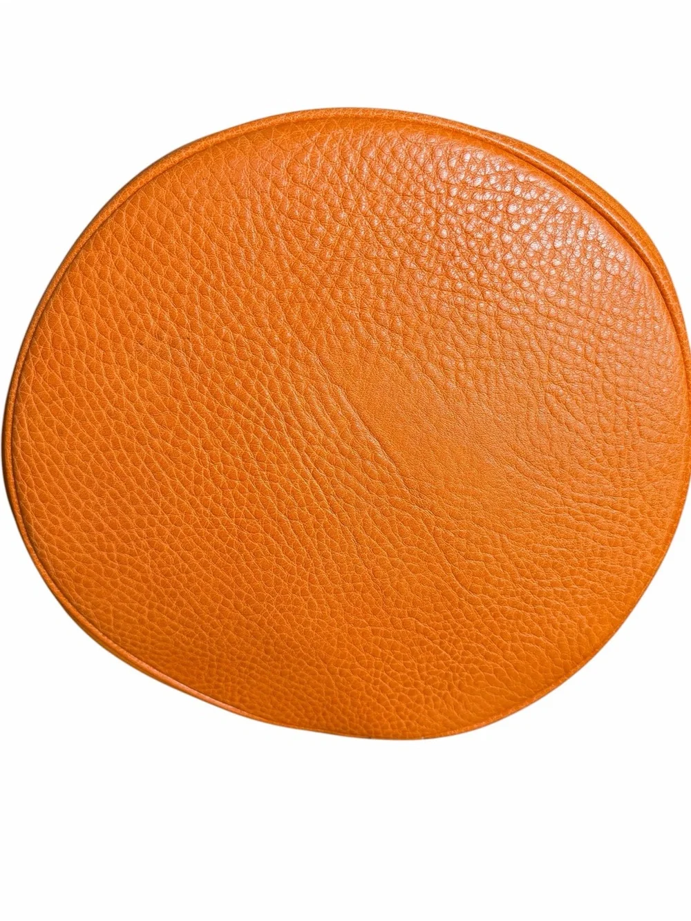 Dooney & Bourke Orange Pebbled Leather Bucket Hobo Shoulder Bag Y2K Pink Lining
